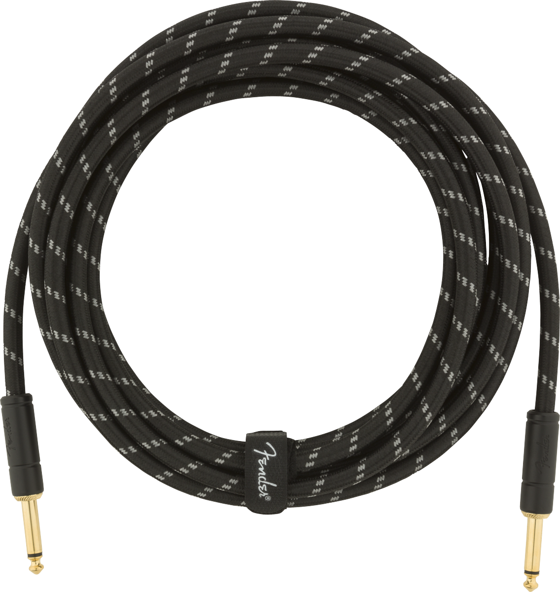 Fender Deluxe Instrument Cable Droit/droit 15ft Black Tweed - Cable - Main picture