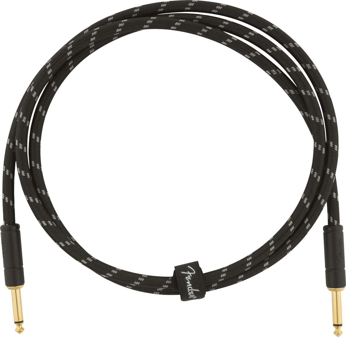 Fender Deluxe Instrument Cable Droit/droit 5ft Black Tweed - Cable - Main picture