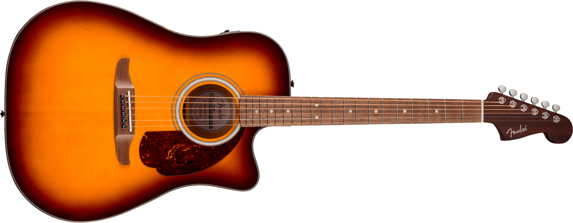 Fender Deluxe Redondo Ce California Dreadnought Cw Epicea Acajou Noy - Honey Sunburst - Folk guitar - Main picture