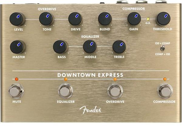 Overdrive, distortion, fuzz effect pedal for bass Fender Downtown Express Bass Multi Effect