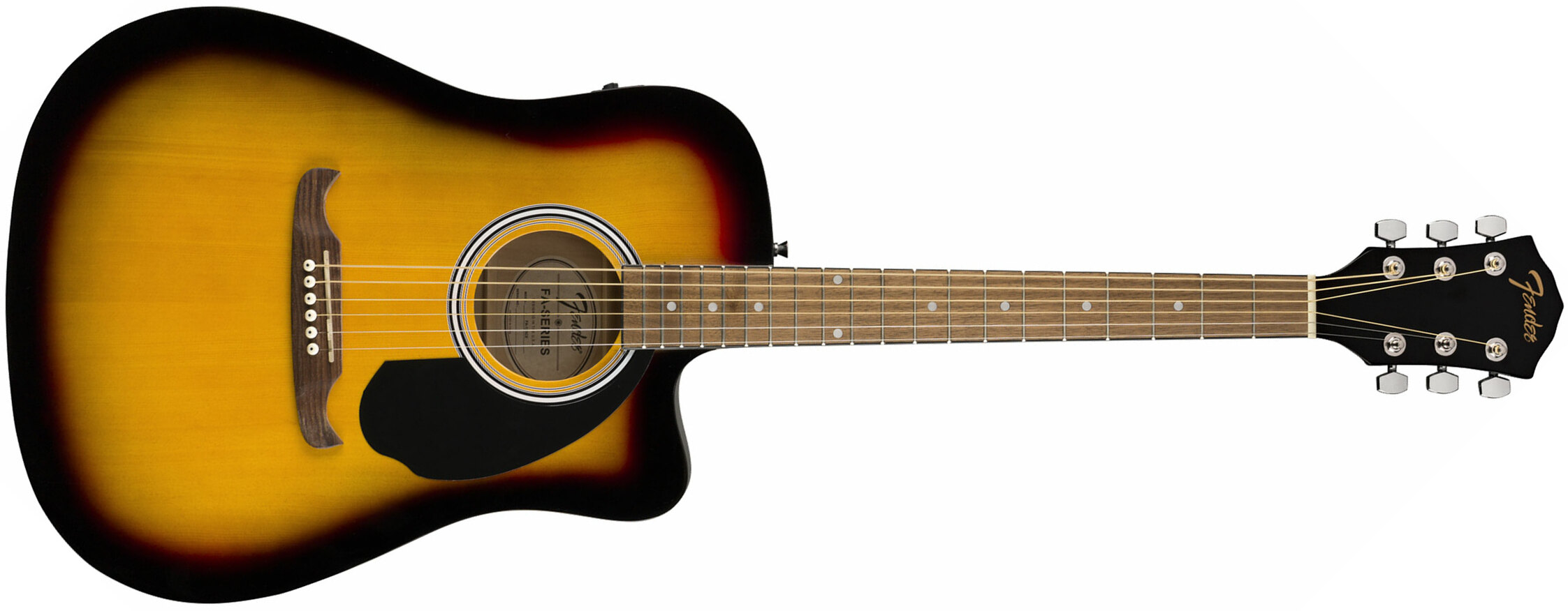 Fender Fa-125ce Dreadnought Alternative Epicea Acajou Wal - Sunburst - Electro acoustic guitar - Main picture