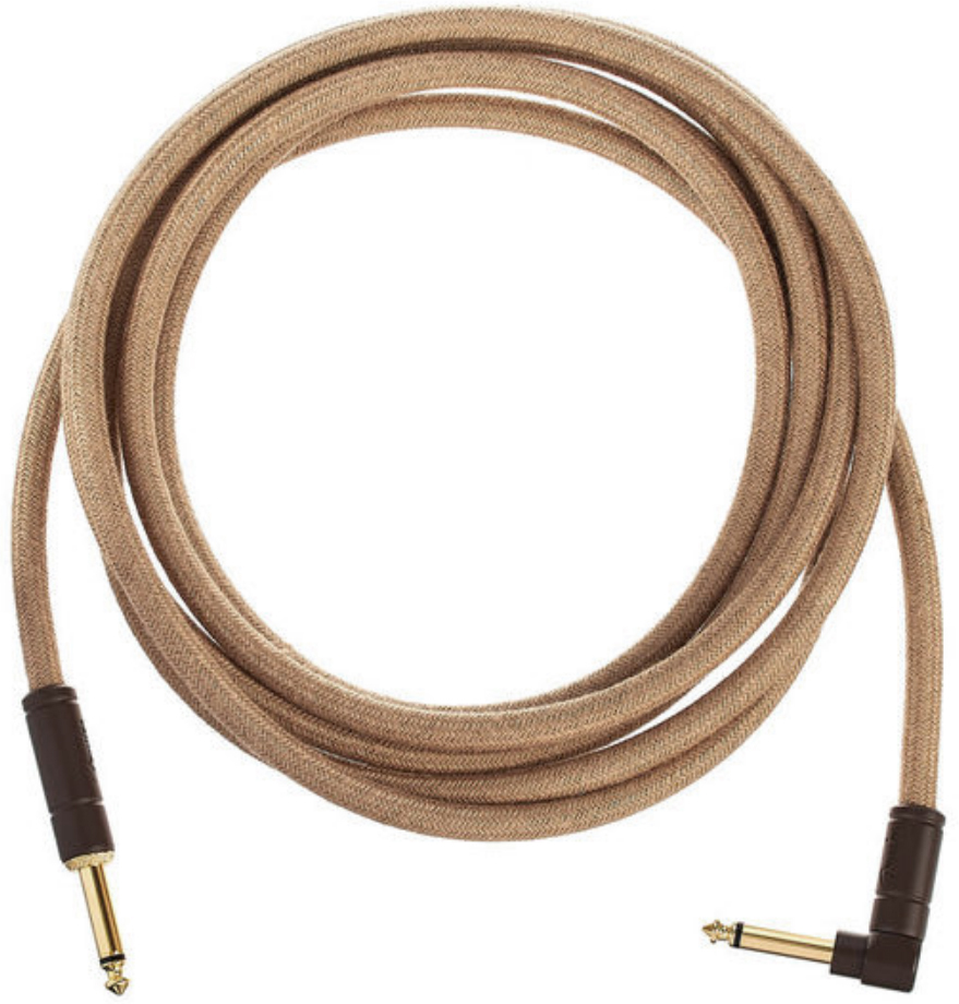 Fender Festival Pure Hemp Instrument Cable Droit/coude 10ft Natural - Cable - Main picture