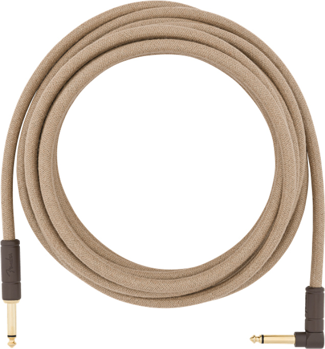 Fender Festival Pure Hemp Instrument Cable Droit/coude 18.6ft Natural - Cable - Main picture