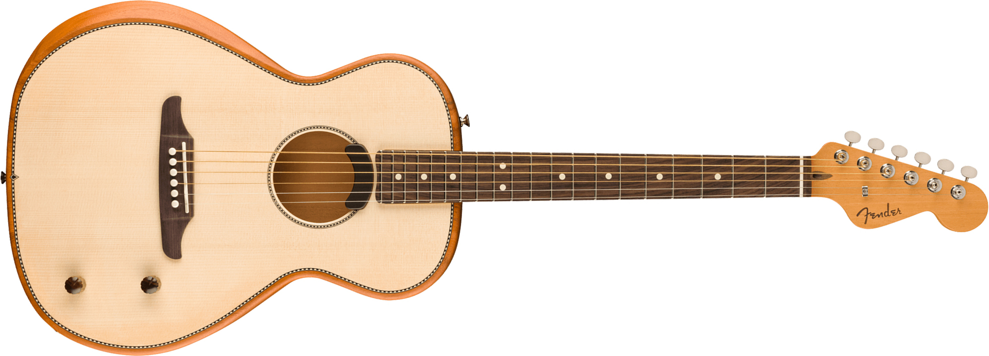 Fender Highway Parlor Thin Mex Acajou Epicea Rw - Natural Satin Matte - Electro acoustic guitar - Main picture