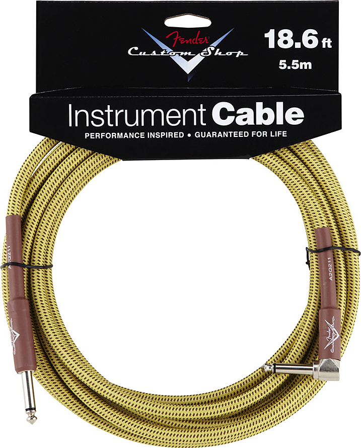 Fender Instrument Custom Shop Performance Droit Coude 18.6ft . 5.6m Tweed - Cable - Main picture