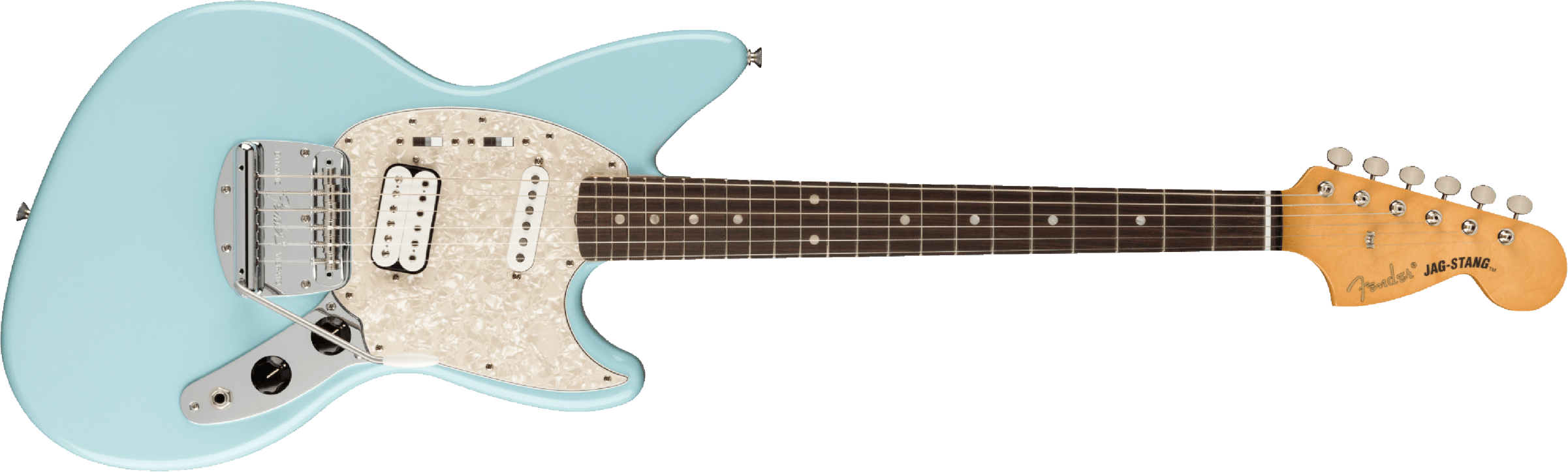 Fender Jag-stang Kurt Cobain Artist Hs Trem Rw - Sonic Blue - Retro rock electric guitar - Main picture