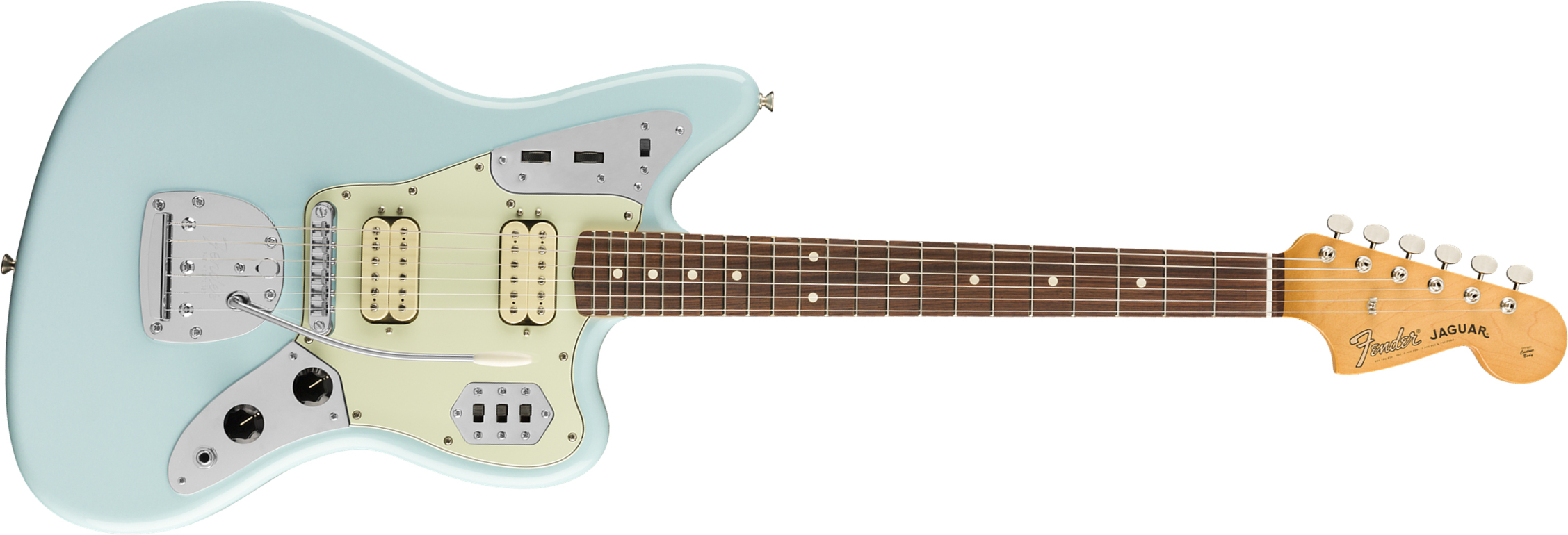 Fender Jaguar 60s Vintera Modified Hh Mex Pf - Sonic Blue - Retro rock electric guitar - Main picture