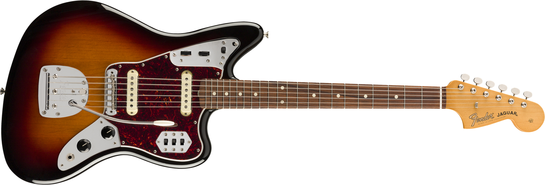 Fender Jaguar 60s Vintera Vintage Mex Pf - 3-color Sunburst - Retro rock electric guitar - Main picture