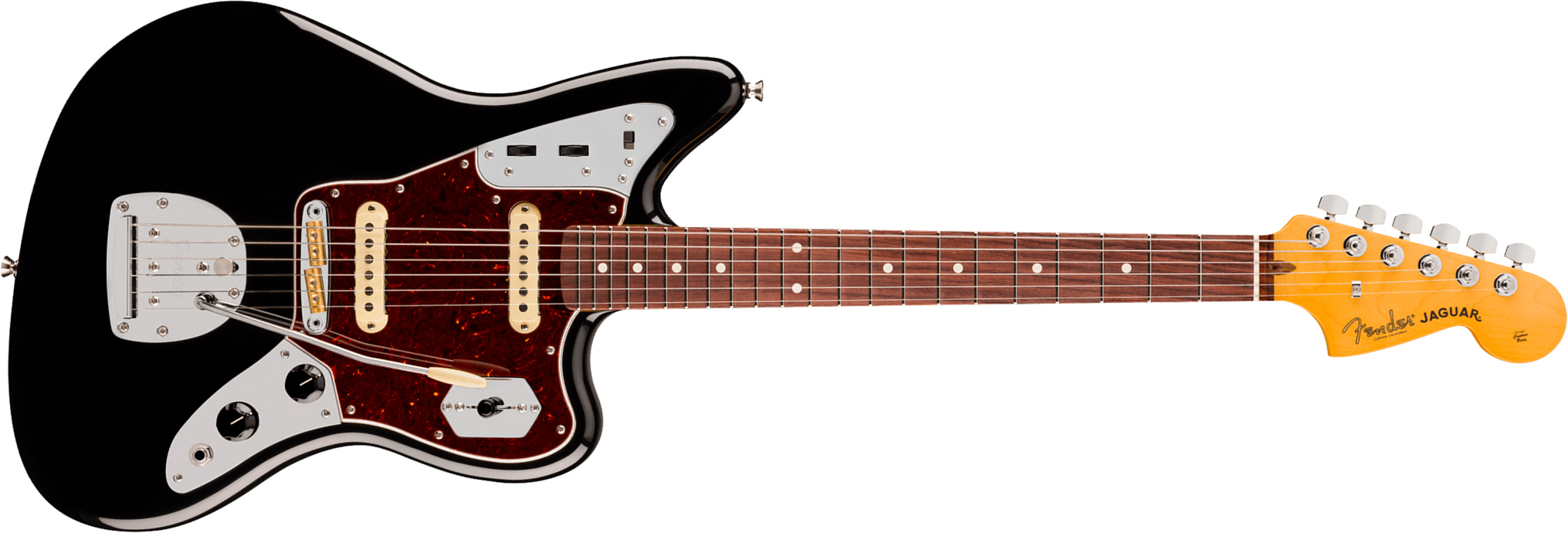 Fender Jaguar American Pro. Usa Shsc 2s Trem Rw - Black - Retro rock electric guitar - Main picture