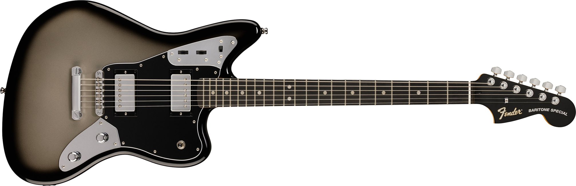 Fender Jaguar Baritone Player Fusion Ltd 2h Ht Eb - Silverburst - Baritone guitar - Main picture