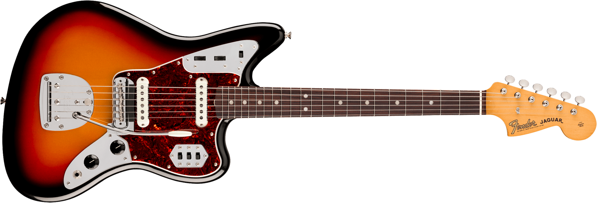 Fender Jaguar Mid 60s Vintera 3 Shsc Mex 2s Trem Rw - 3-color Sunburst - Retro rock electric guitar - Main picture