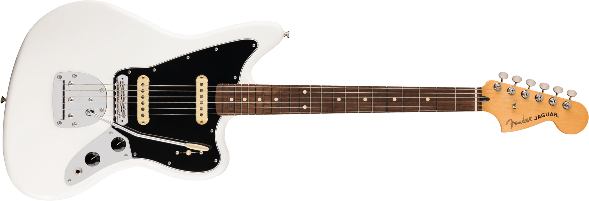 Fender Jaguar Player Ii Mex 2s Trem Rw - Polar White - Retro rock electric guitar - Main picture