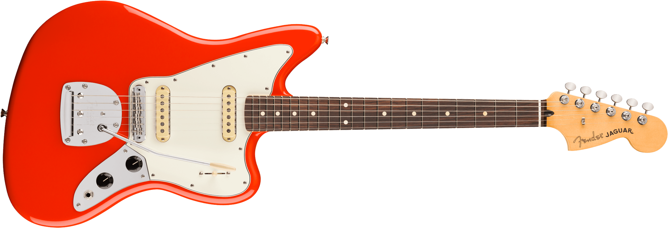Fender Jaguar Player Ii Mex 2s Trem Rw - Coral Red - Retro rock electric guitar - Main picture