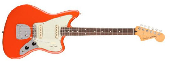 Fender Jaguar Player Ii Mex Trem 2s Rw - Rallye Orange - Retro rock electric guitar - Main picture