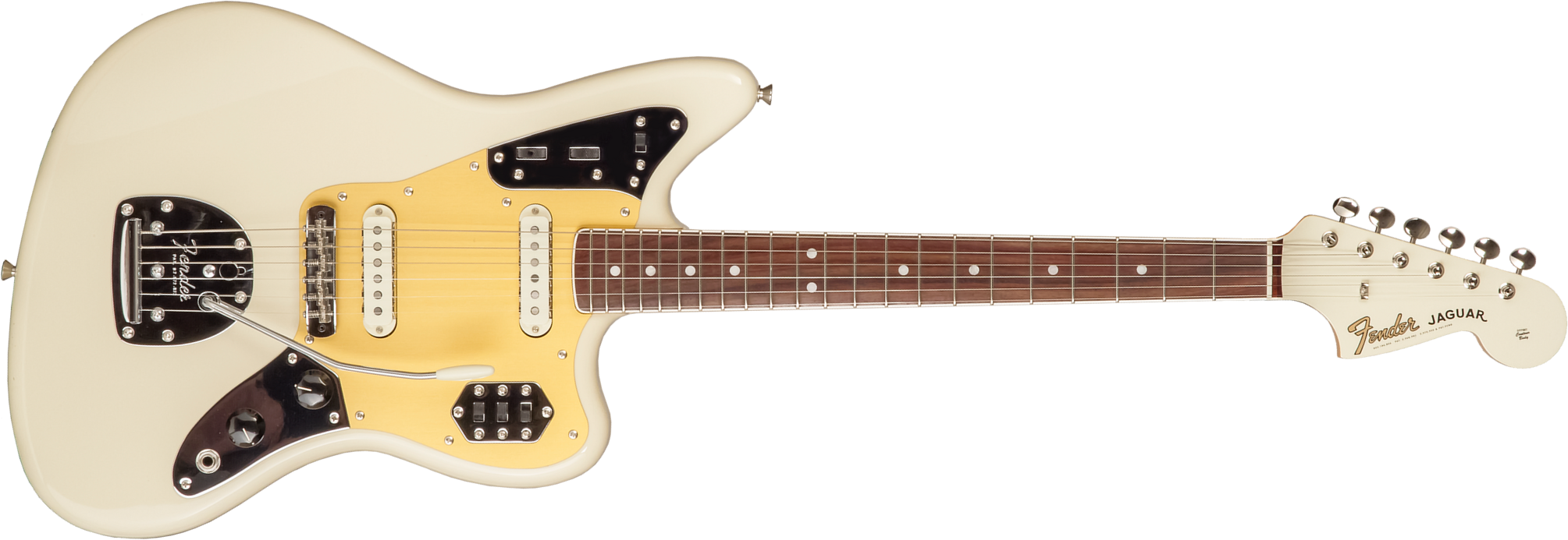 Fender Jaguar Traditional Ii 60s Japan 2s Trem Rw - Olympic White - Retro rock electric guitar - Main picture