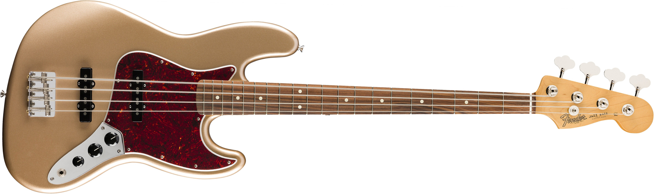 Fender Jazz Bass 60s Vintera Vintage Mex Pf - Firemist Gold - Solid body electric bass - Main picture