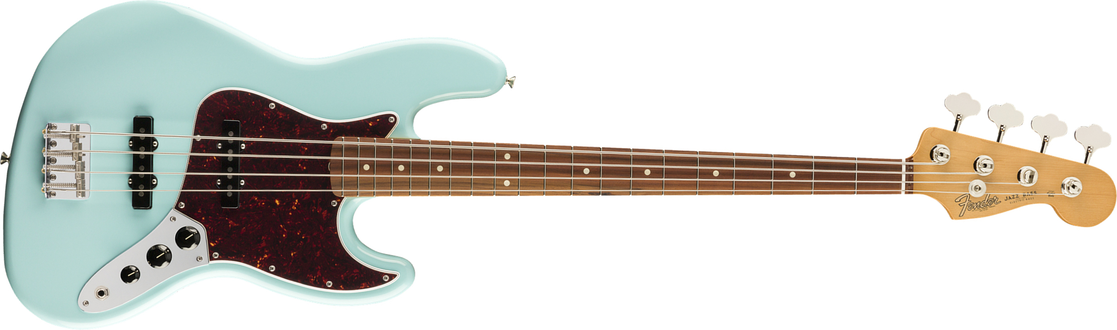 Fender Jazz Bass 60s Vintera Vintage Mex Pf - Daphne Blue - Solid body electric bass - Main picture