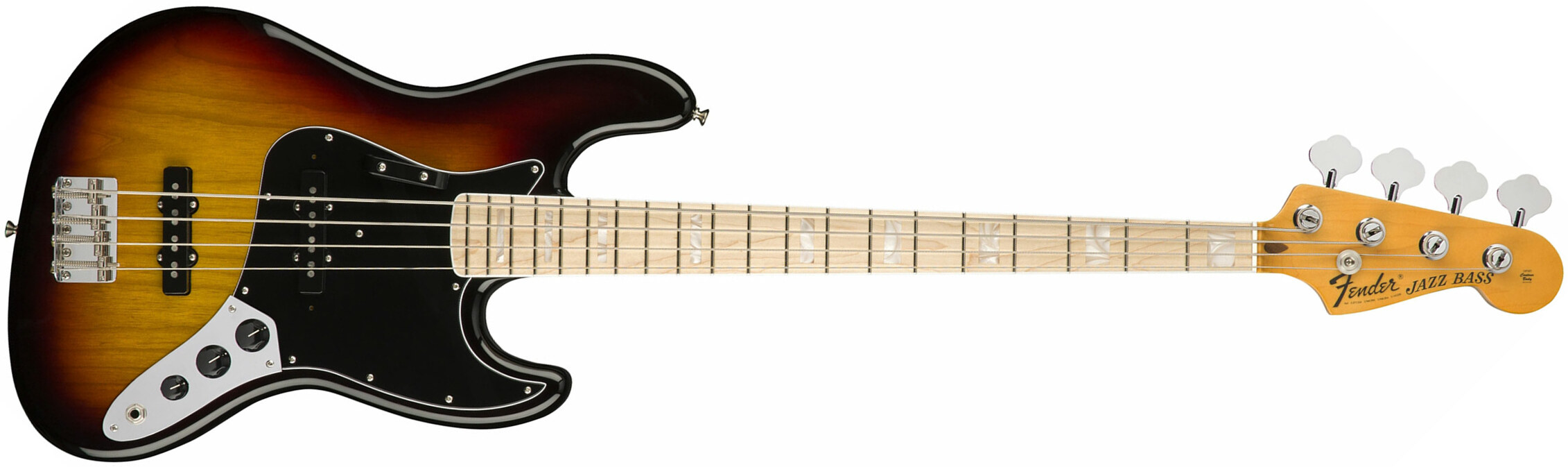 Fender Jazz Bass '70s American Original Usa Mn - 3-color Sunburst - Solid body electric bass - Main picture