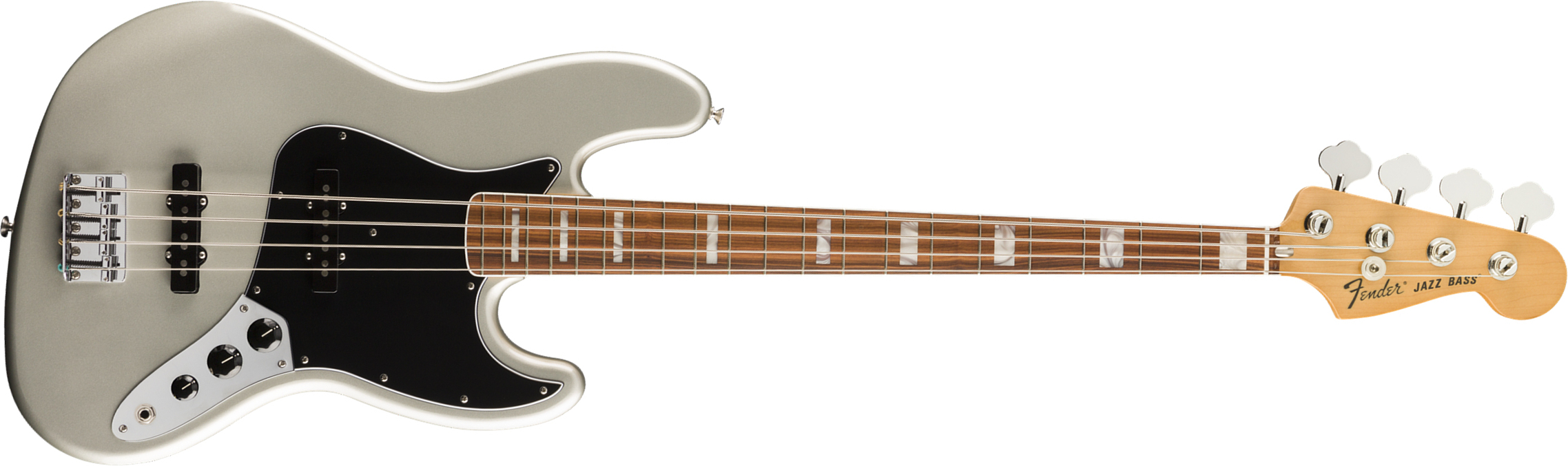 Fender Jazz Bass 70s Vintera Vintage Mex Pf - Inca Silver - Solid body electric bass - Main picture