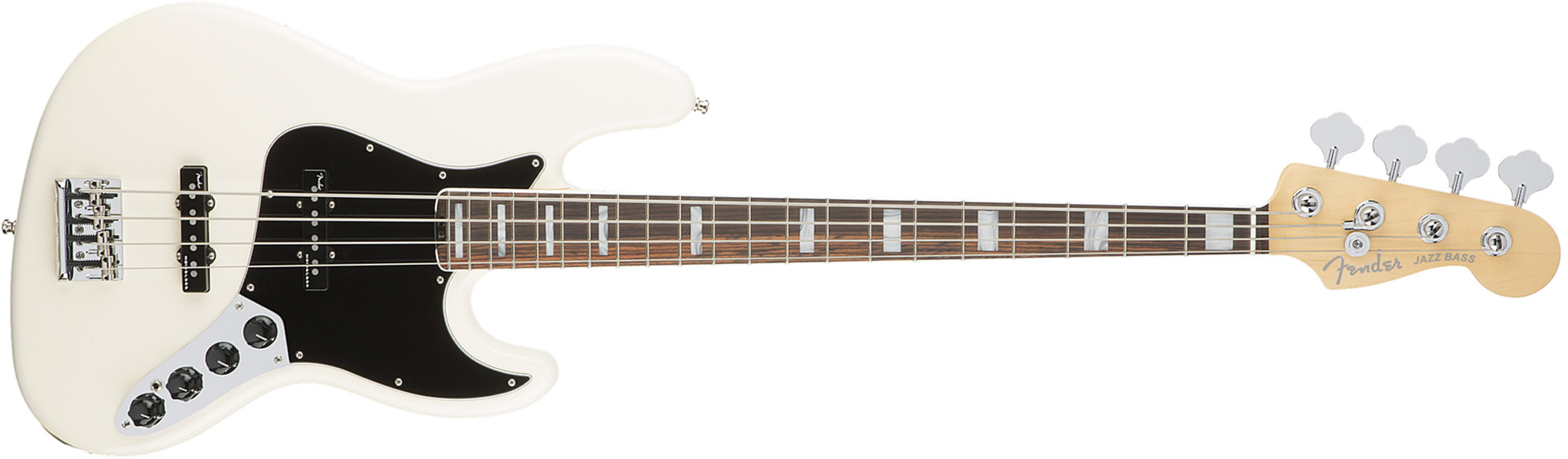 Fender Jazz Bass American Elite 2016 Usa Rw - Olympic White - Solid body electric bass - Main picture