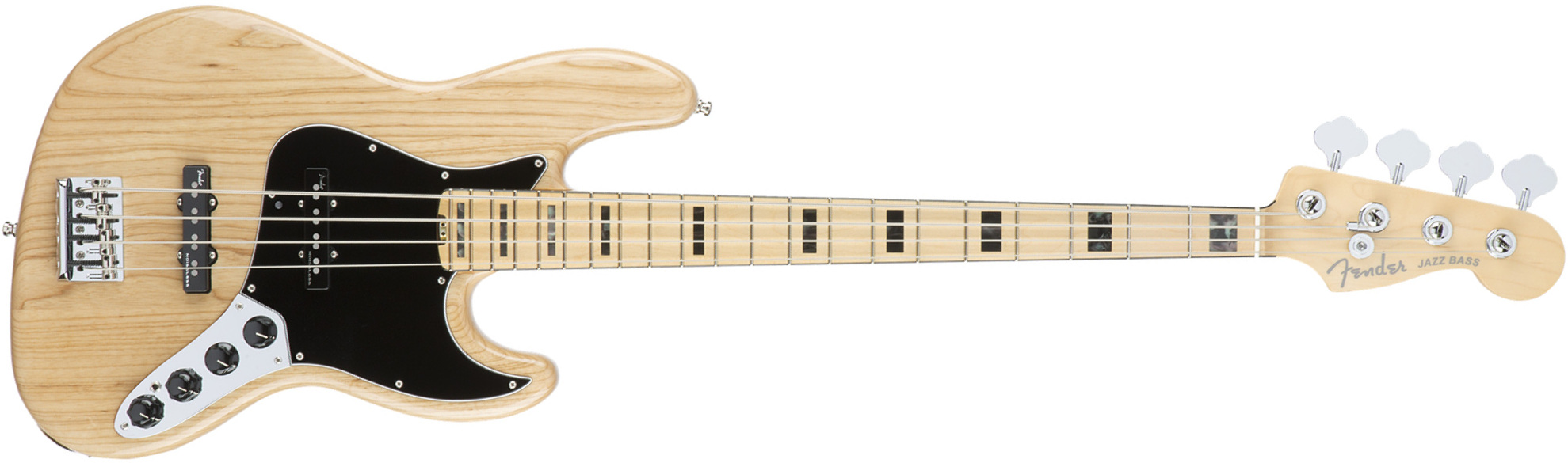 Fender Jazz Bass American Elite Ash 2016 (usa, Mn) - Natural - Solid body electric bass - Main picture