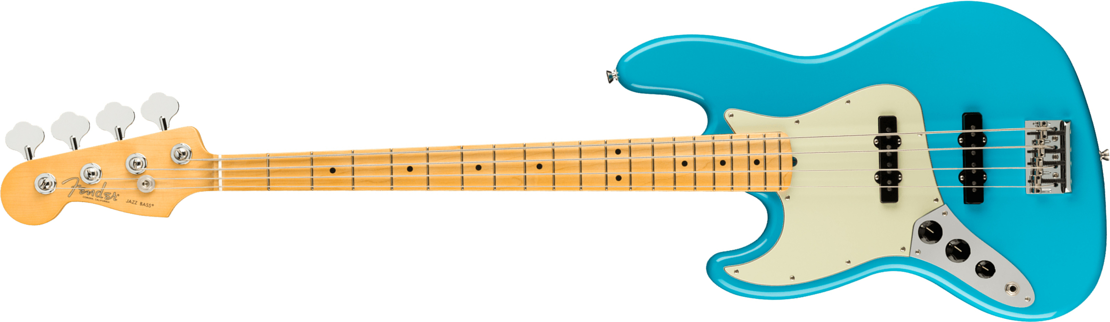 Fender Jazz Bass American Professional Ii Lh Gaucher Usa Mn - Miami Blue - Solid body electric bass - Main picture