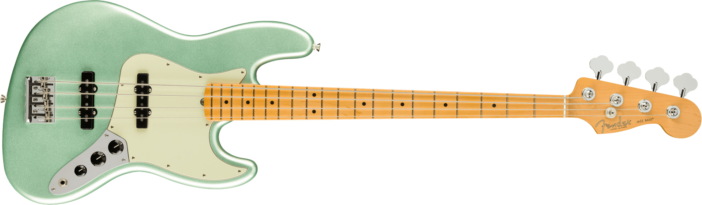 Fender Jazz Bass American Professional Ii Usa Mn - Mystic Surf Green - Solid body electric bass - Main picture
