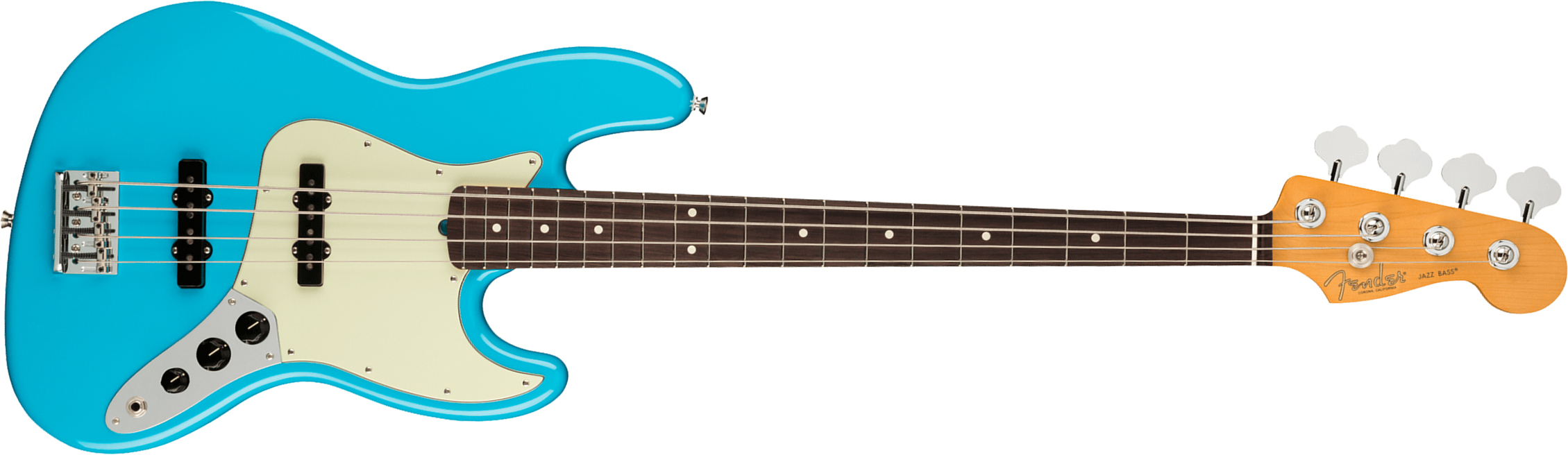 Fender Jazz Bass American Professional Ii Usa Rw - Miami Blue - Solid body electric bass - Main picture