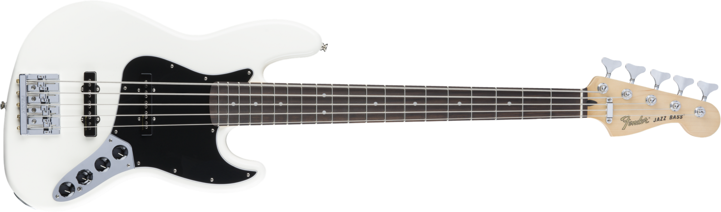 Fender Jazz Bass Deluxe Active Pf - Olympic White - Solid body electric bass - Main picture