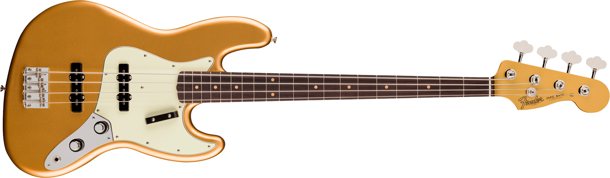 Fender Jazz Bass Early 60s Vintera 3 Mex Rw - Aztec Gold - Solid body electric bass - Main picture