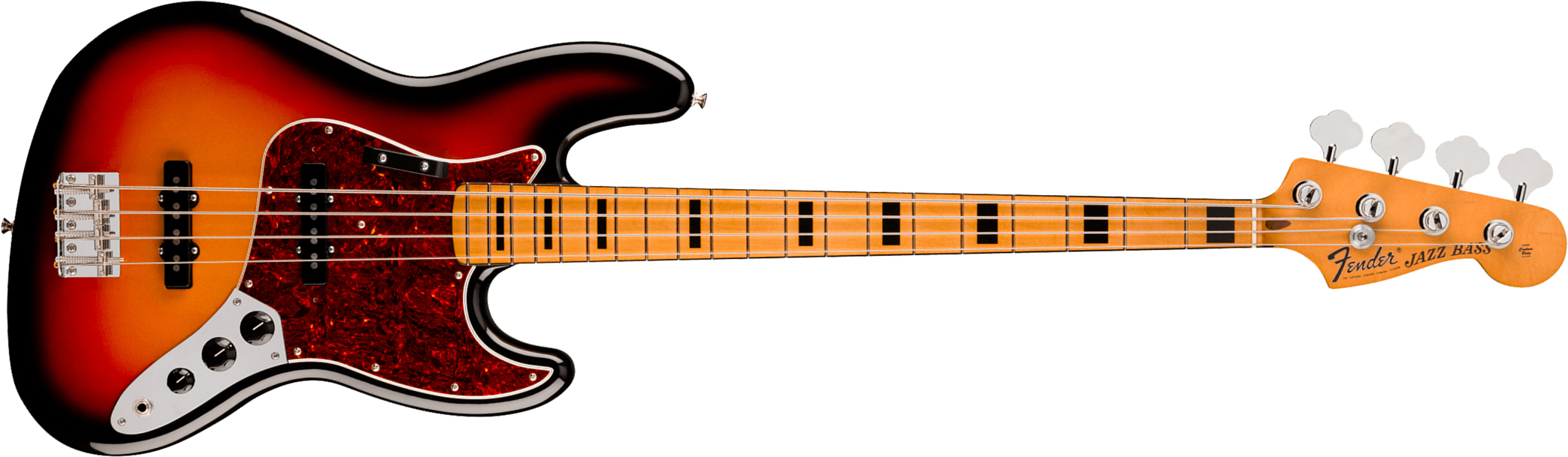 Fender Jazz Bass Early 70s Vintera 3 Mex Mn - 3-color Sunburst - Solid body electric bass - Main picture