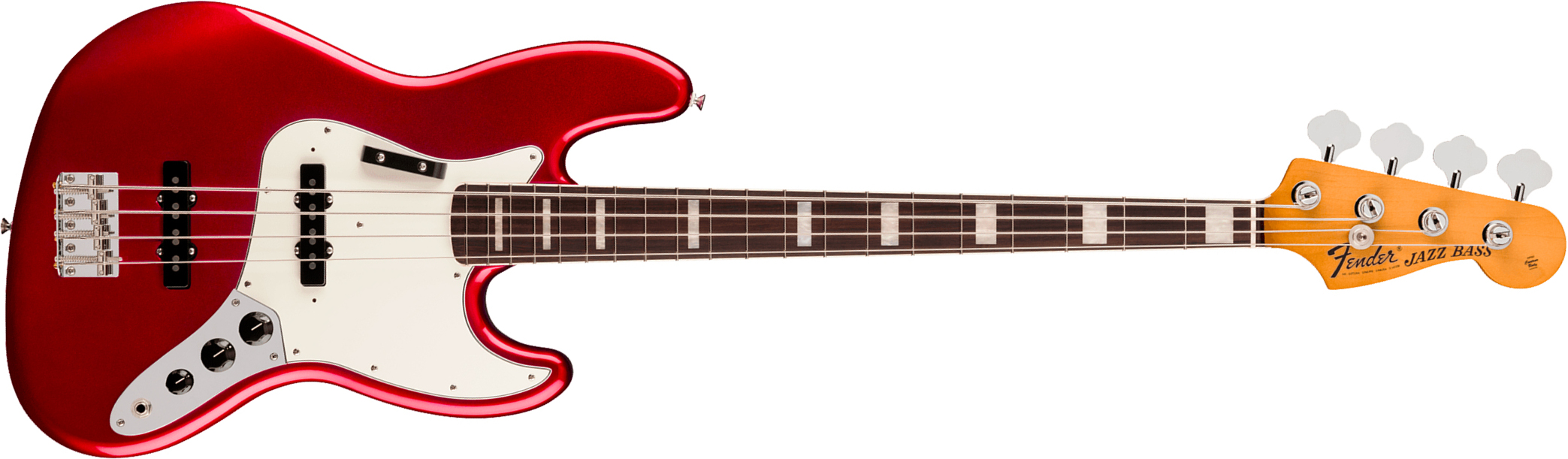 Fender Jazz Bass Early 70s Vintera 3 Mex Rw - Candy Apple Red - Solid body electric bass - Main picture