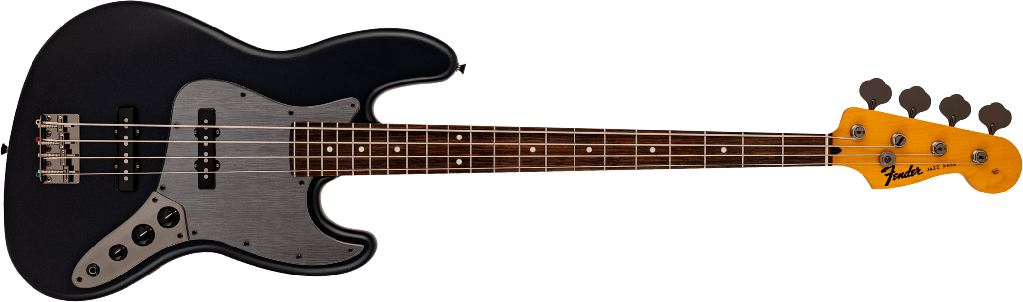 Fender Jazz Bass Hybrid Ii Mij Ltd Jap Rw - Matte Phantom Black - Solid body electric bass - Main picture