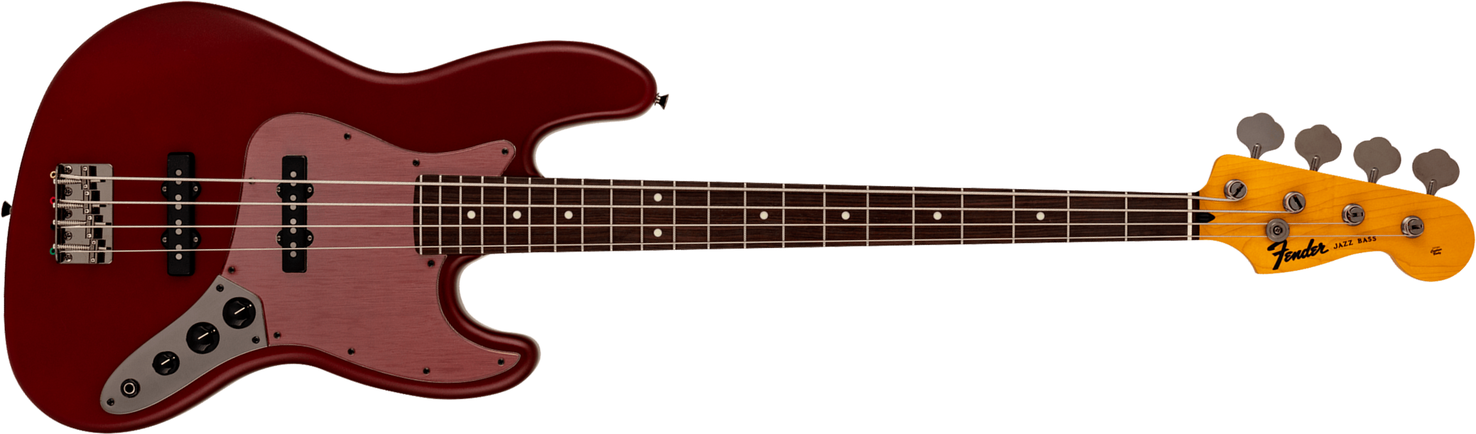 Fender Jazz Bass Hybrid Ii Mij Ltd Jap Rw - Matte Inferno Red - Solid body electric bass - Main picture
