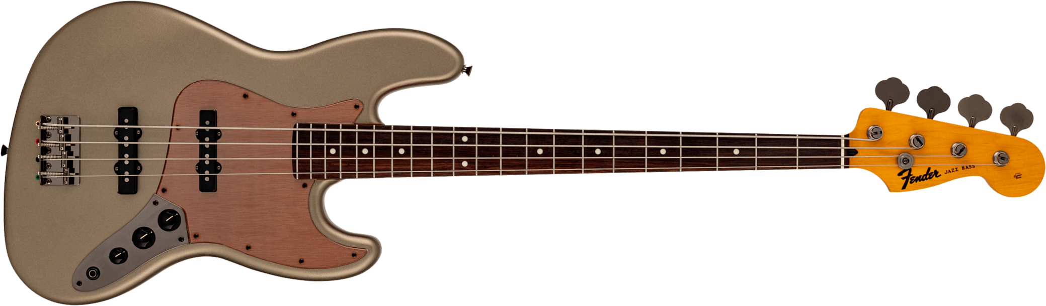 Fender Jazz Bass Hybrid Ii Mij Ltd Jap Rw - Matte Champagne Mirage - Solid body electric bass - Main picture