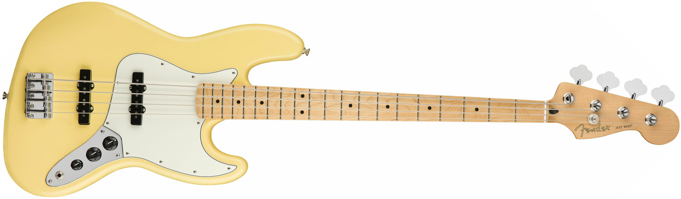 Fender Jazz Bass Player Mex Mn - Buttercream - Solid body electric bass - Main picture
