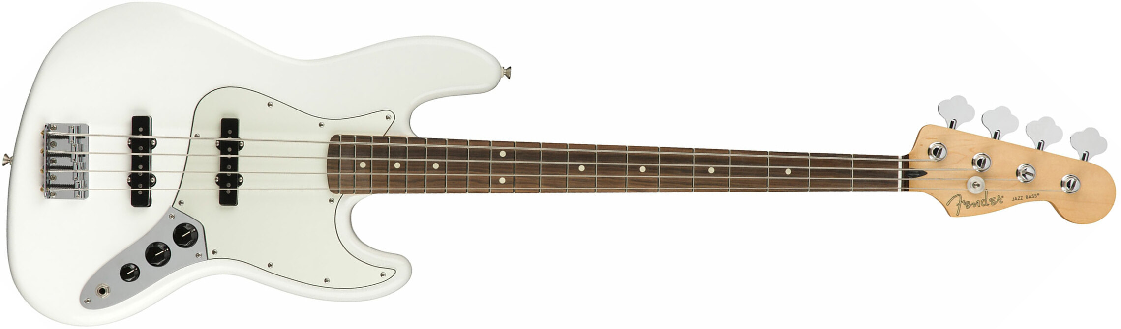 Fender Jazz Bass Player Mex Pf - Polar White - Solid body electric bass - Main picture