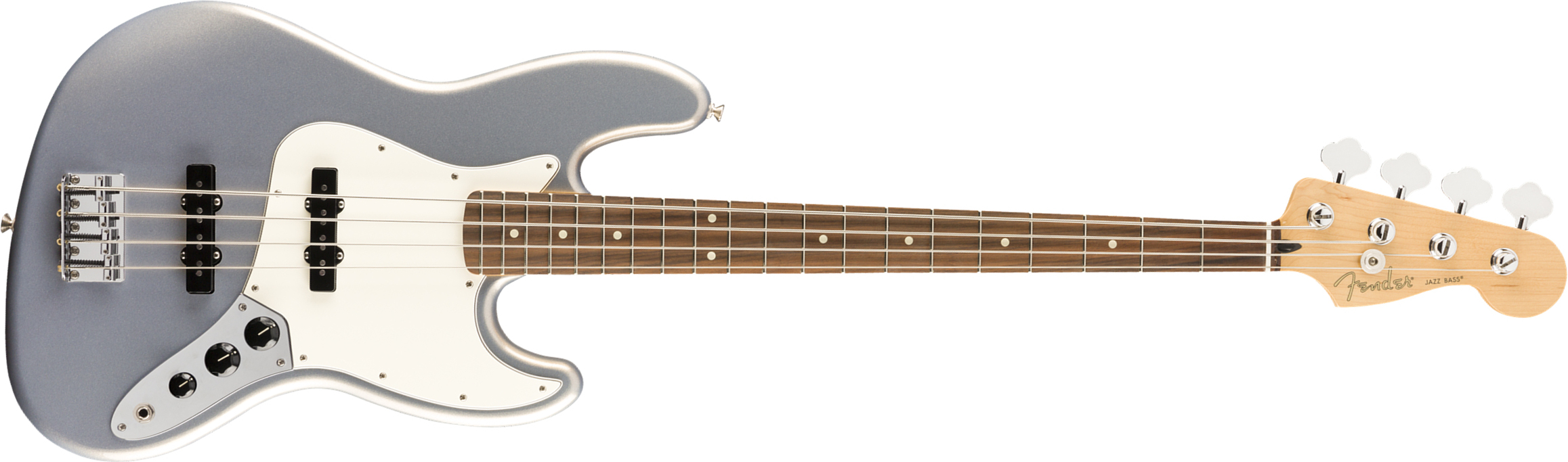 Fender Jazz Bass Player Mex Pf - Silver - Solid body electric bass - Main picture