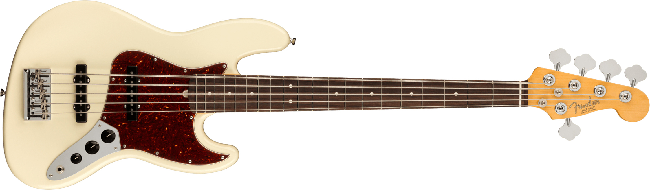 Fender Jazz Bass V American Professional Ii Usa 5-cordes Rw - Olympic White - Solid body electric bass - Main picture