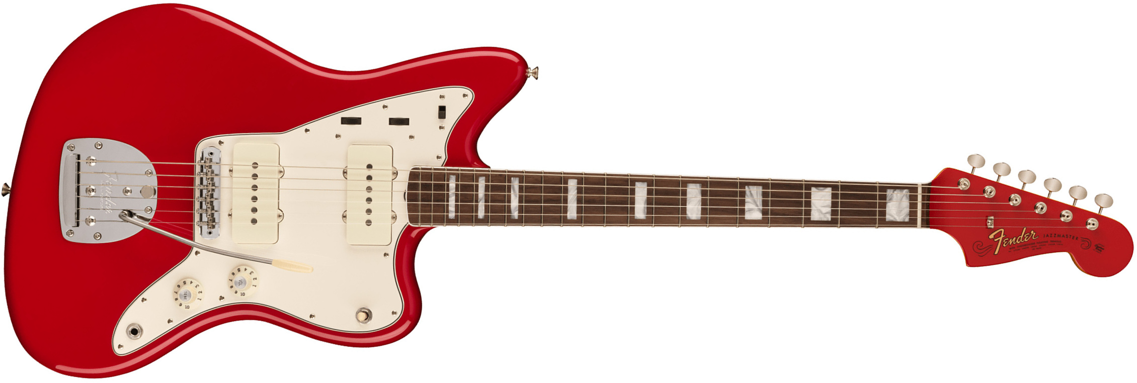 Fender Jazzmaster 1966 American Vintage Ii Usa Sh Trem Rw - Dakota Red - Retro rock electric guitar - Main picture