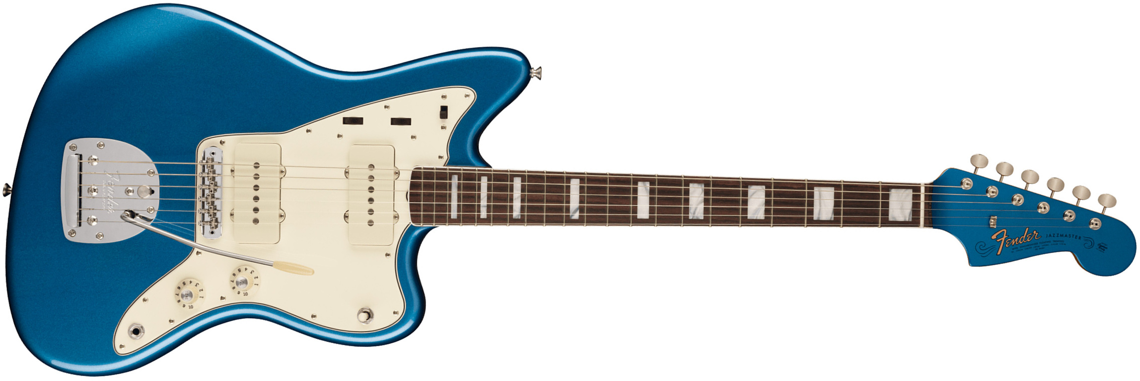 Fender Jazzmaster 1966 American Vintage Ii Usa Sh Trem Rw - Lake Placid Blue - Retro rock electric guitar - Main picture