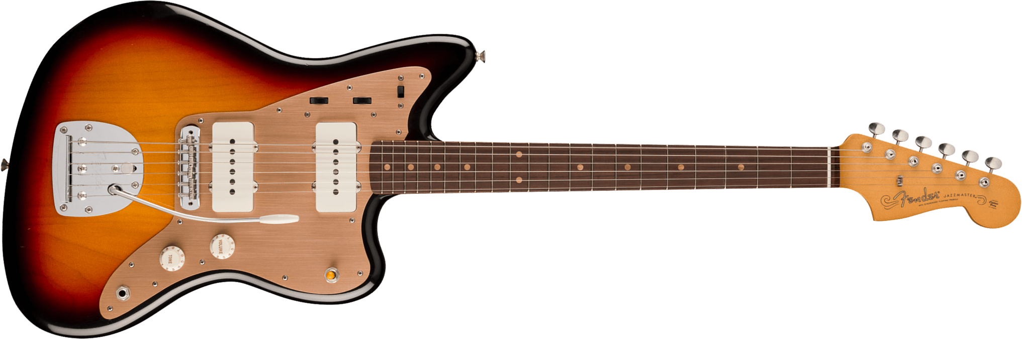 Fender Jazzmaster 50s Road Worn Vintera 2 Mex 2s Trem Rw - 3-color Sunburst - Retro rock electric guitar - Main picture