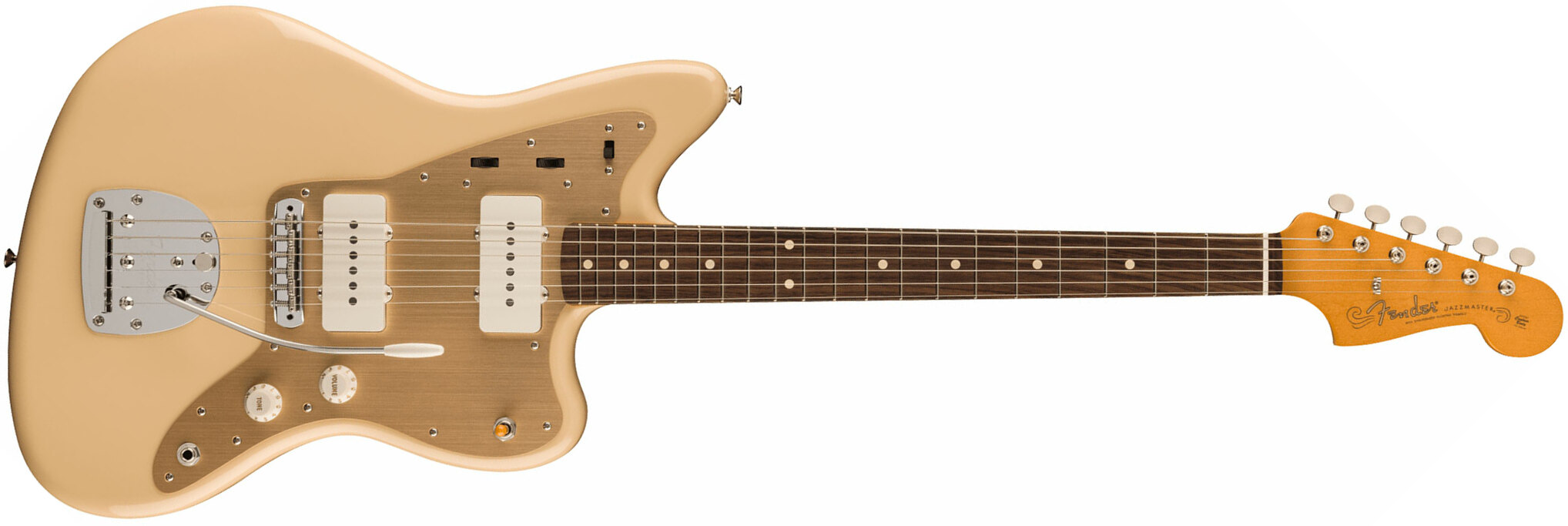 Fender Jazzmaster 50s Vintera 2 Mex 2s Trem Rw - Desert Sand - Retro rock electric guitar - Main picture