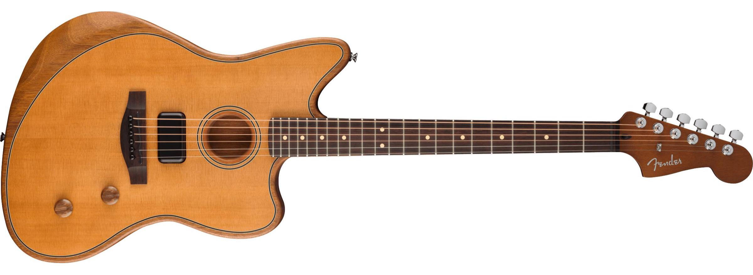 Fender Jazzmaster Acoustasonic Standard - Aged Natural - Folk guitar - Main picture