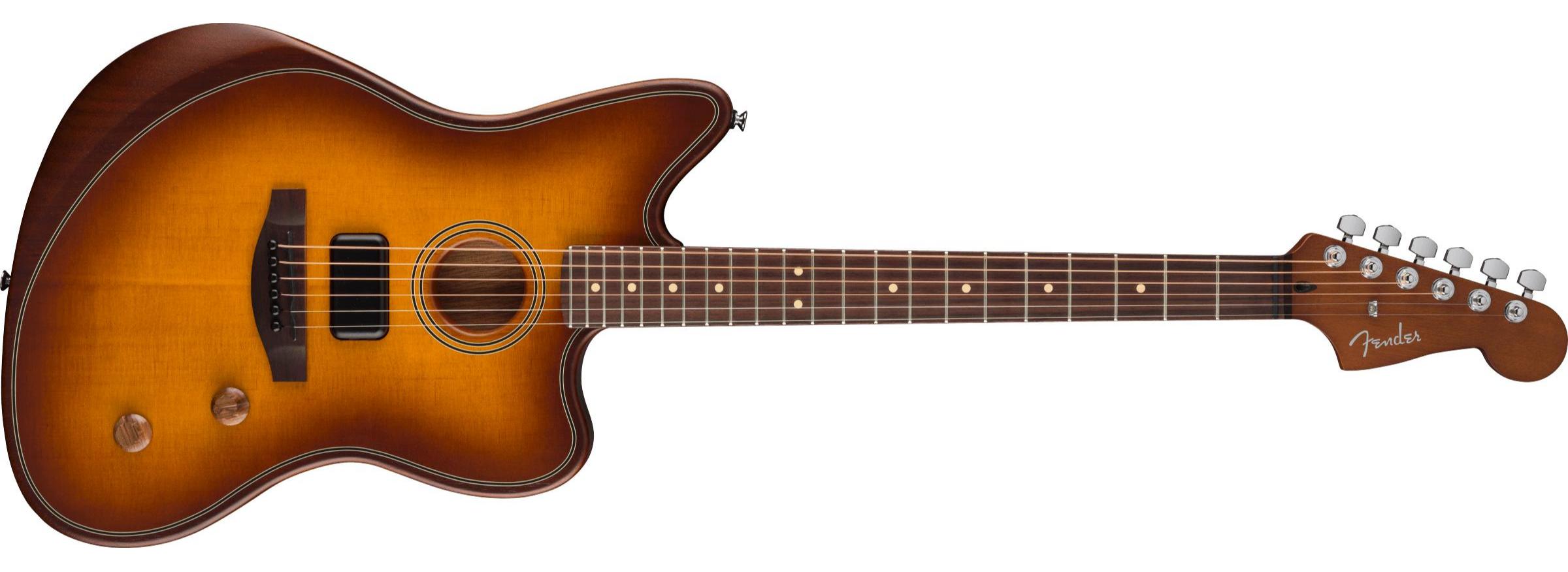 Fender Jazzmaster Acoustasonic Standard - Honey Burst - Folk guitar - Main picture