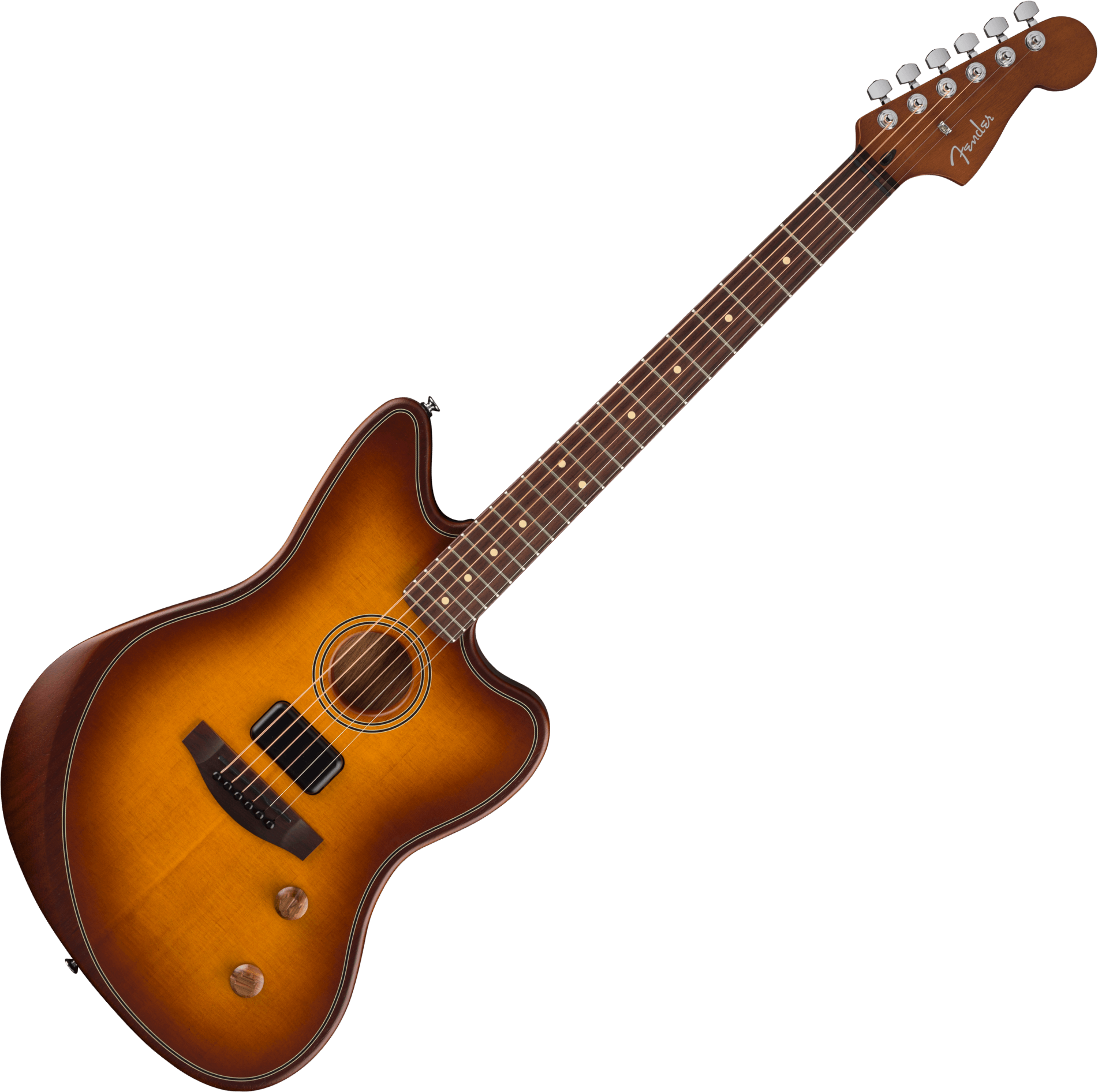 Fender Jazzmaster Acoustasonic Standard - Honey Burst - Folk guitar - Main picture