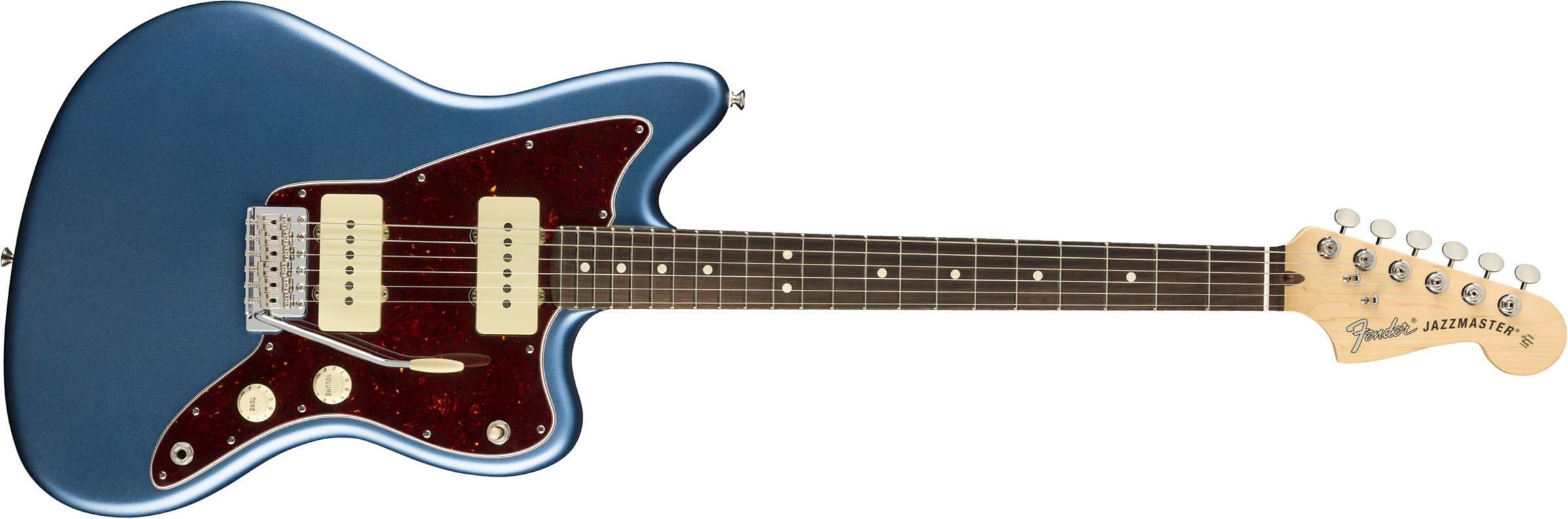 Fender Jazzmaster American Performer Usa Ss Rw - Satin Lake Placid Blue - Double cut electric guitar - Main picture