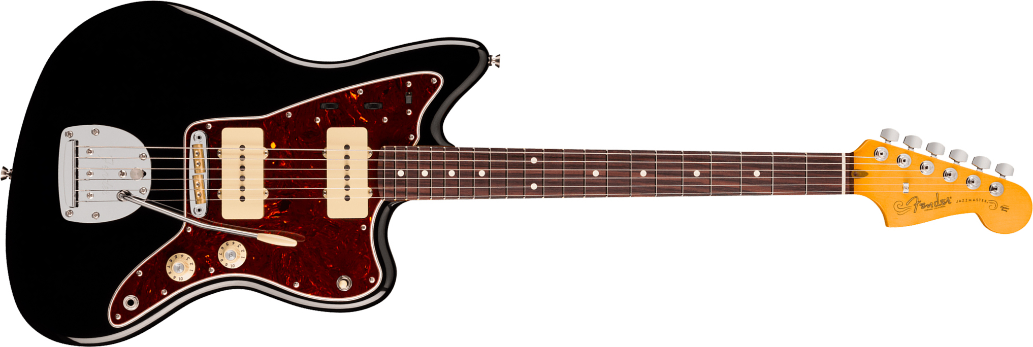 Fender Jazzmaster American Pro. Usa  2s Trem Rw - Black - Retro rock electric guitar - Main picture
