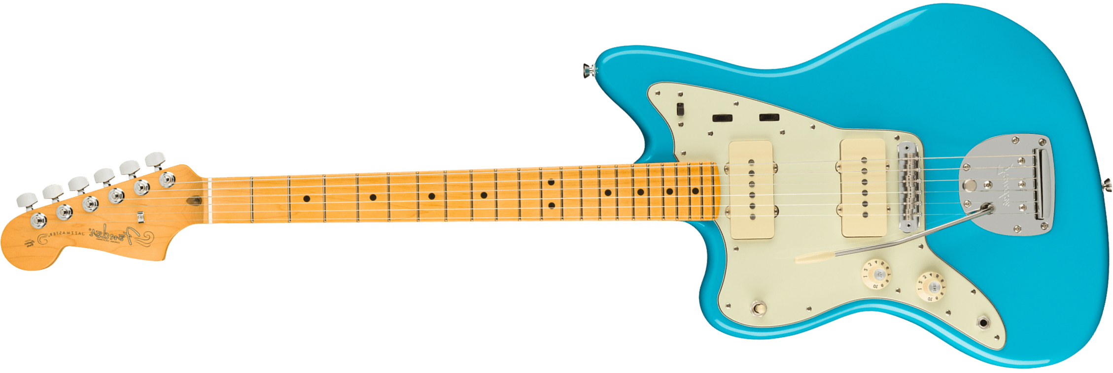 Fender Jazzmaster American Professional Ii Lh Gaucher Usa Mn - Miami Blue - Left-handed electric guitar - Main picture
