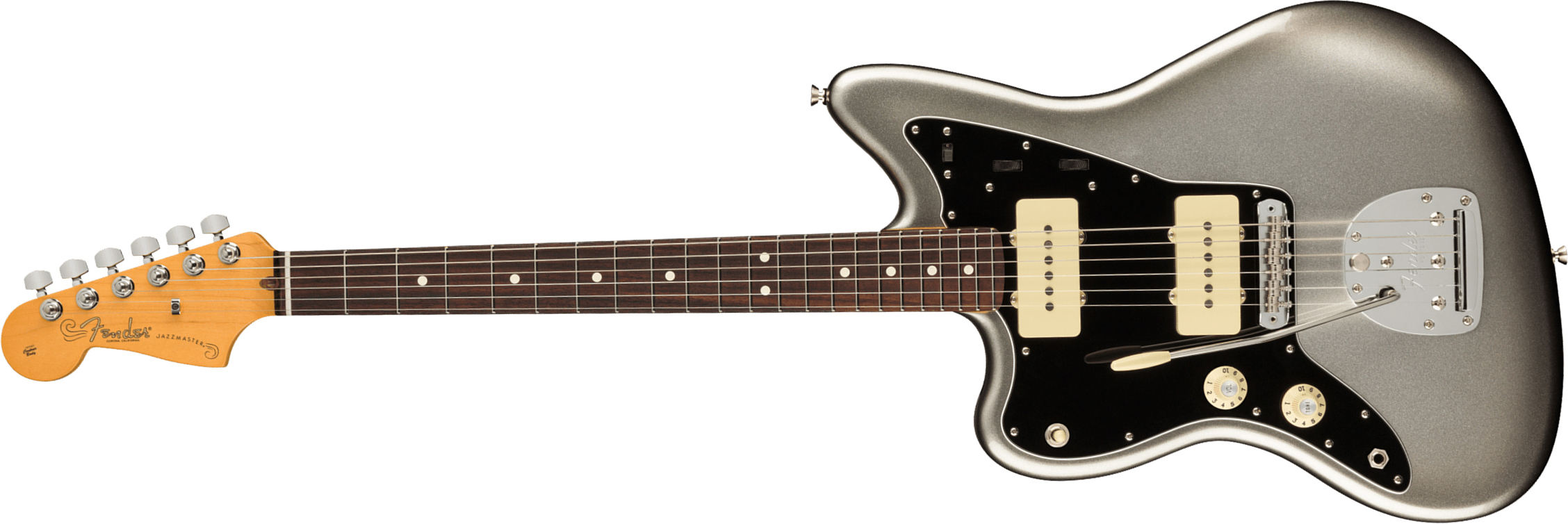 Fender Jazzmaster American Professional Ii Lh Gaucher Usa Rw - Mercury - Left-handed electric guitar - Main picture
